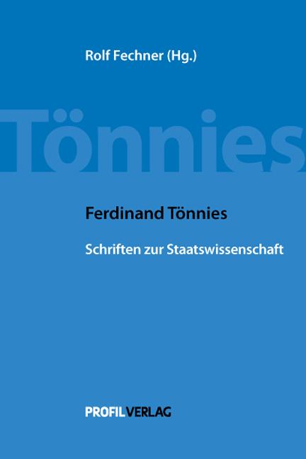 Cover-Bild Ferdinand Tönnies: Schriften zur Staatswissenschaft