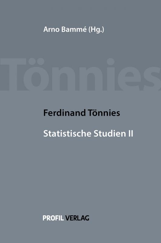 Cover-Bild Ferdinand Tönnies Statistische Studien II