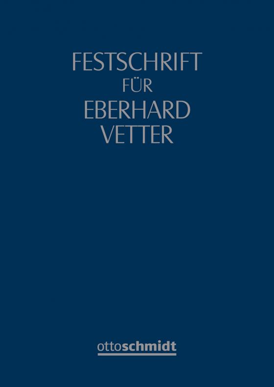 Cover-Bild Festschrift für Eberhard Vetter zum 70. Geburtstag