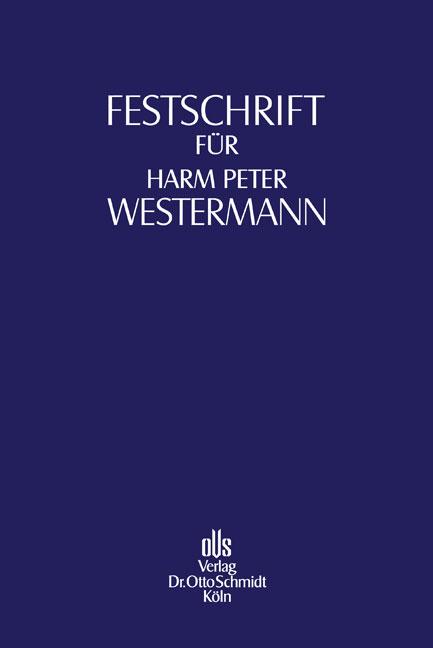 Cover-Bild Festschrift für Harm Peter Westermann zum 70. Geburtstag