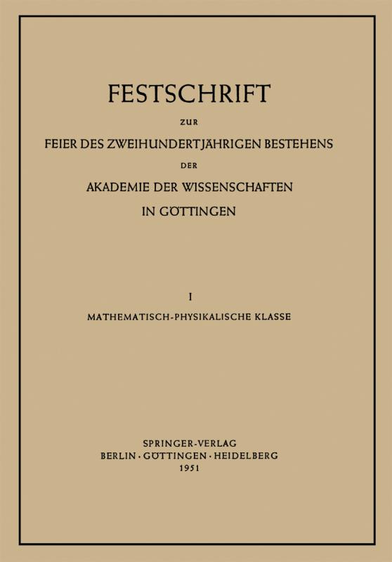 Cover-Bild Festschrift zur Feier des Zweihundertjährigen Bestehens der Akademie der Wissenschaften in Göttingen