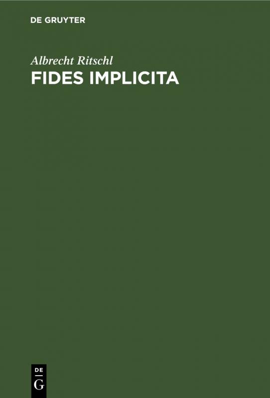 Cover-Bild Fides implicita