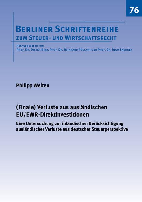 Cover-Bild (Finale) Verluste aus ausländischen EU/EWR-Direktinvestitionen