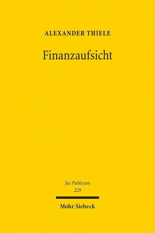 Cover-Bild Finanzaufsicht