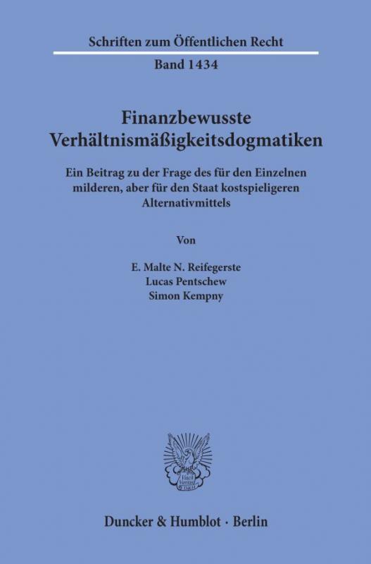 Cover-Bild Finanzbewusste Verhältnismäßigkeitsdogmatiken.
