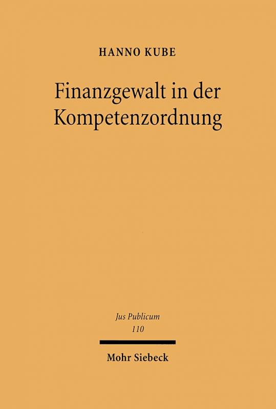 Cover-Bild Finanzgewalt in der Kompetenzordnung