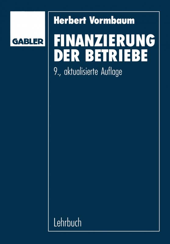 Cover-Bild Finanzierung der Betriebe