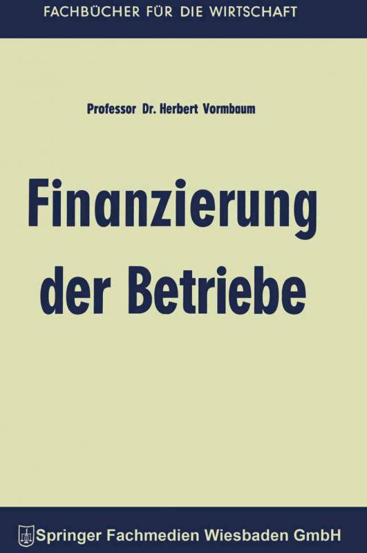 Cover-Bild Finanzierung der Betriebe