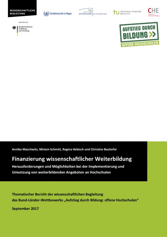 Cover-Bild Finanzierung wissenschaftlicher Weiterbildung