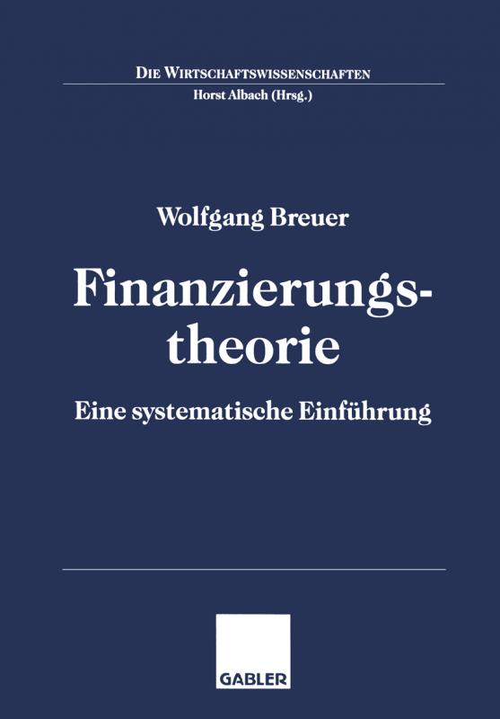 Cover-Bild Finanzierungstheorie