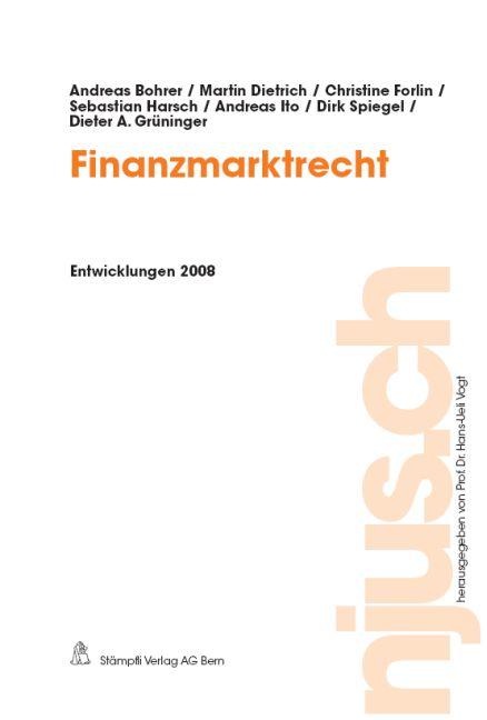 Cover-Bild Finanzmarktrecht, Entwicklungen 2008