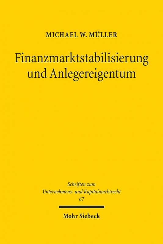 Cover-Bild Finanzmarktstabilisierung und Anlegereigentum