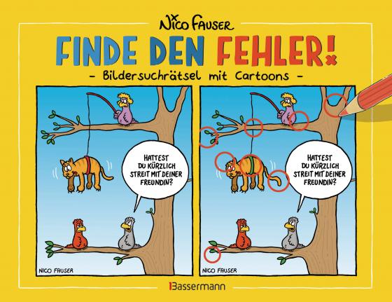 Cover-Bild Finde den Fehler - Bildersuchrätsel mit Cartoons