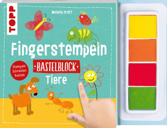 Cover-Bild Fingerstempeln. Bastelblock Tiere