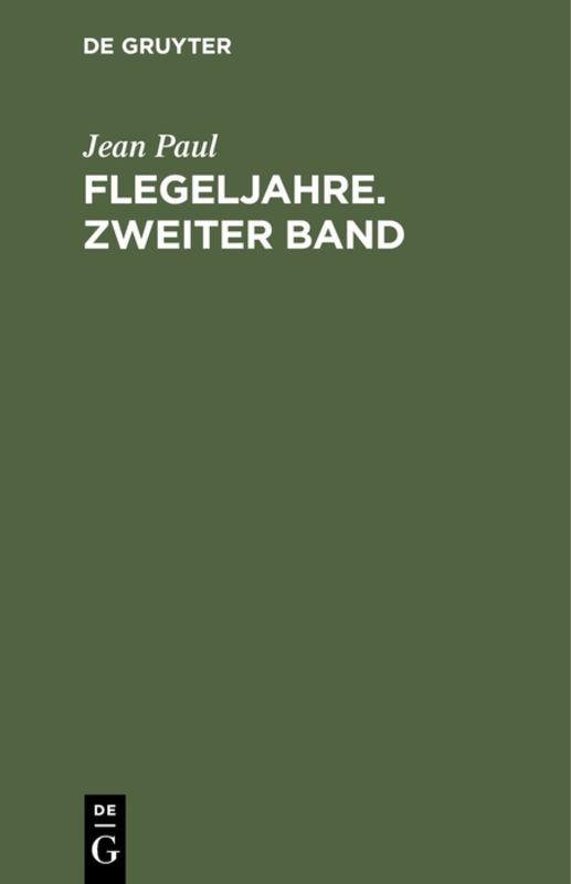 Cover-Bild Flegeljahre. Zweiter Band