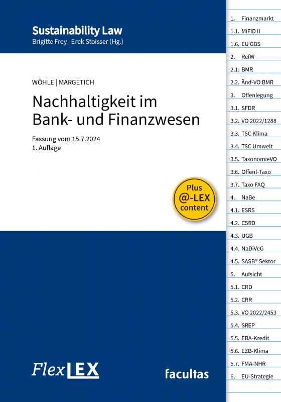 Cover-Bild FlexLex Nachhaltigkeit im Bank- und Finanzwesen