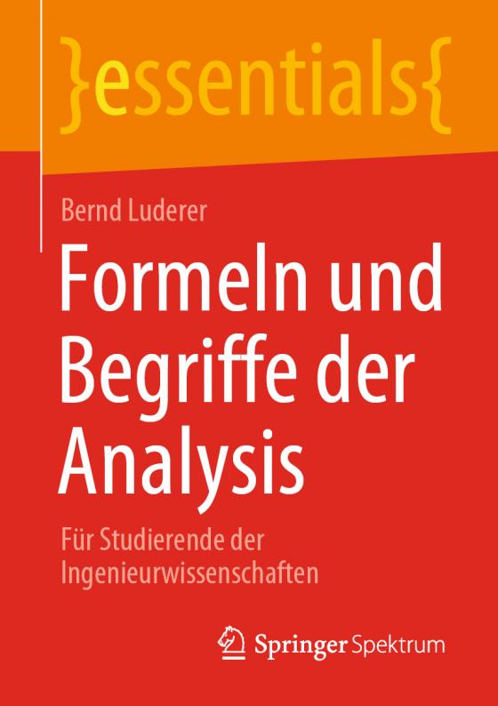 Cover-Bild Formeln und Begriffe der Analysis