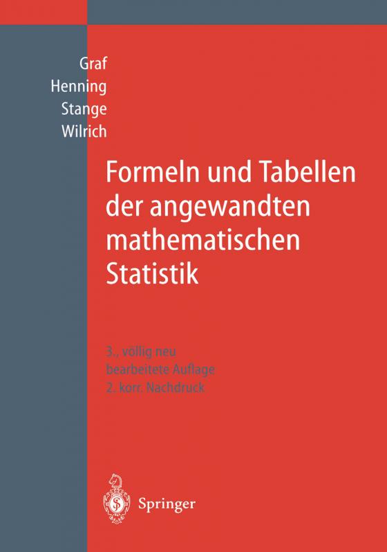 Cover-Bild Formeln und Tabellen der angewandten mathematischen Statistik