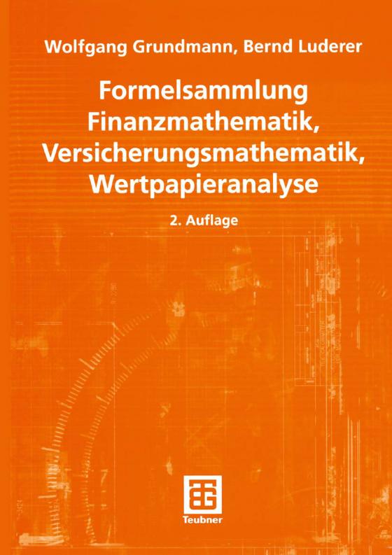 Cover-Bild Formelsammlung Finanzmathematik, Versicherungsmathematik, Wertpapieranalyse