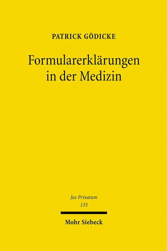 Cover-Bild Formularerklärungen in der Medizin