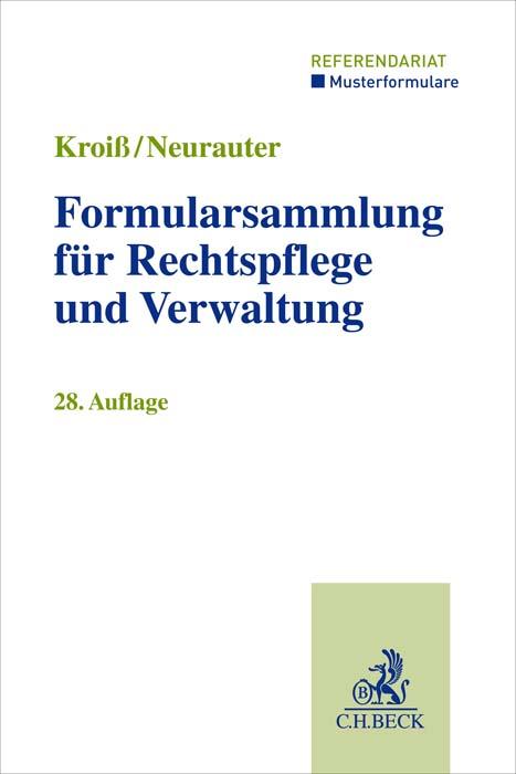 Cover-Bild Formularsammlung für Rechtspflege und Verwaltung