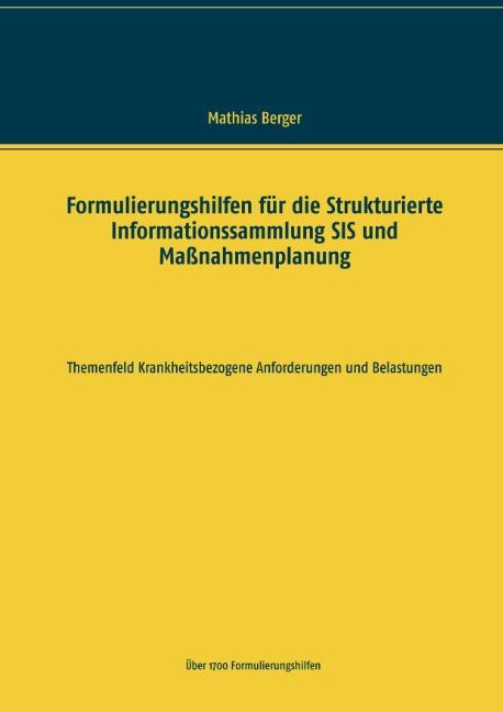 Cover-Bild Formulierungshilfen für die Strukturierte Informationssammlung SIS und Maßnahmenplanung