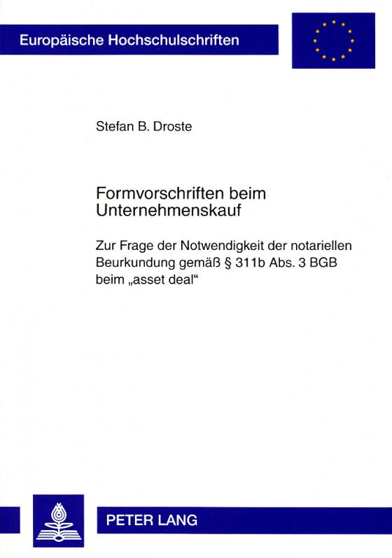 Cover-Bild Formvorschriften beim Unternehmenskauf