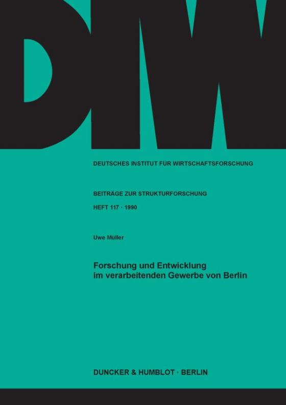 Cover-Bild Forschung und Entwicklung im verarbeitenden Gewerbe von Berlin.