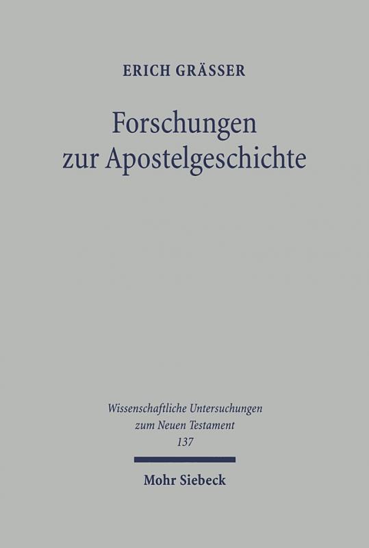 Cover-Bild Forschungen zur Apostelgeschichte