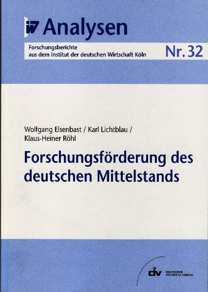 Cover-Bild Forschungsförderung des deutschen Mittelstands