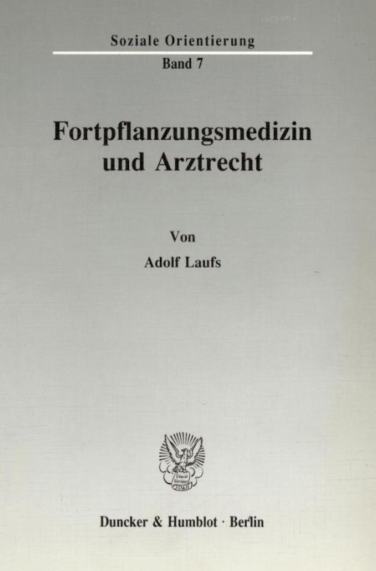Cover-Bild Fortpflanzungsmedizin und Arztrecht.