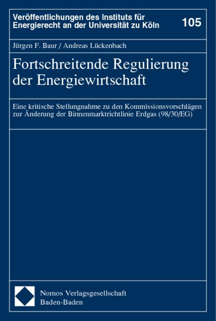 Cover-Bild Fortschreitende Regulierung der Energiewirtschaft