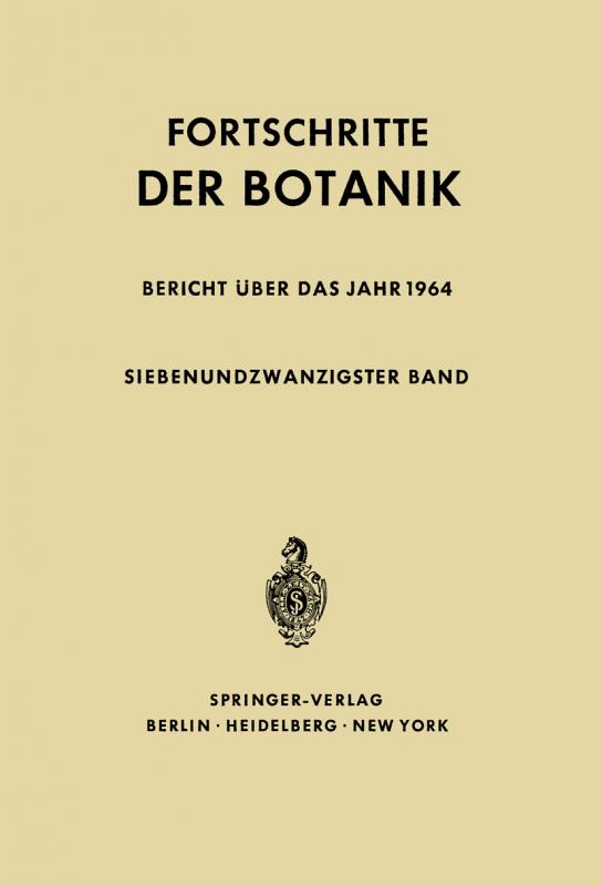 Cover-Bild Fortschritte der Botanik