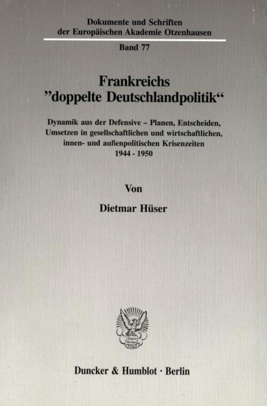 Cover-Bild Frankreichs "doppelte Deutschlandpolitik".