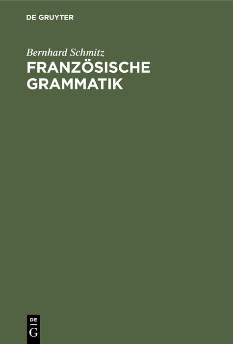 Cover-Bild Französische Grammatik