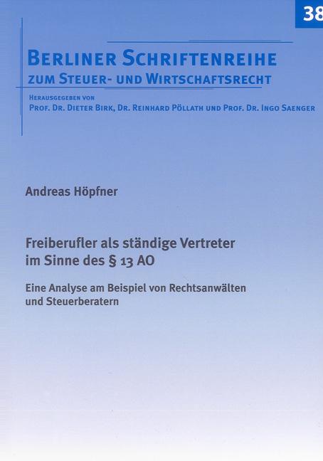 Cover-Bild Freiberufler als ständige Vertreter im Sinne des § 13 AO