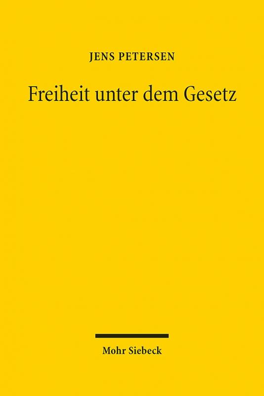 Cover-Bild Freiheit unter dem Gesetz