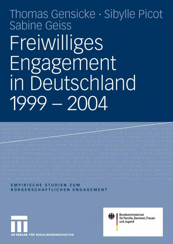 Cover-Bild Freiwilliges Engagement in Deutschland 1999 - 2004