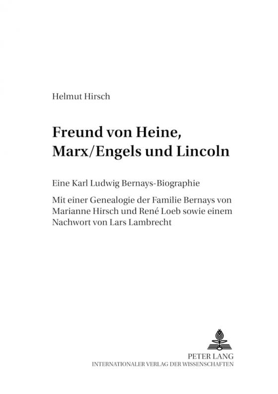 Cover-Bild Freund von Heine, Marx/Engels und Lincoln
