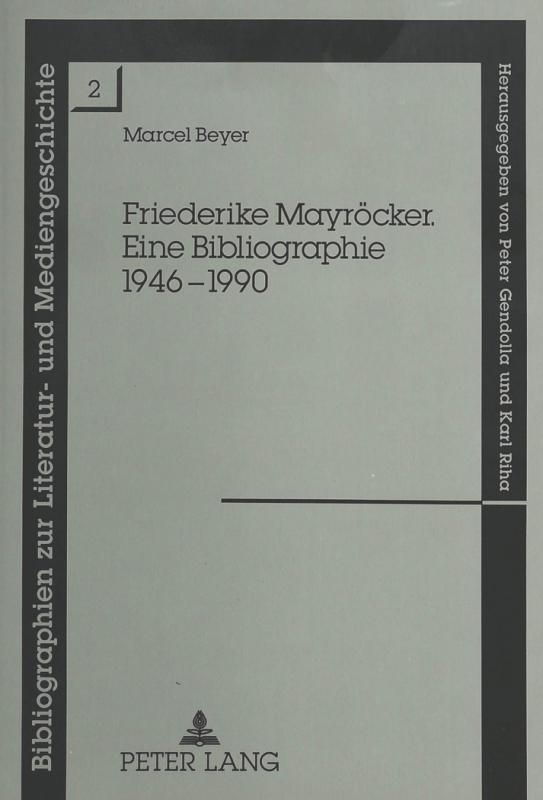 Cover-Bild Friederike Mayröcker