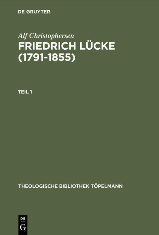 Cover-Bild Friedrich Lücke (1791–1855)