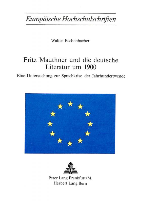 Cover-Bild Fritz Mauthner und die deutsche Literatur um 1900