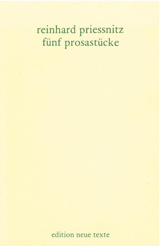 Cover-Bild Fünf Prosastücke