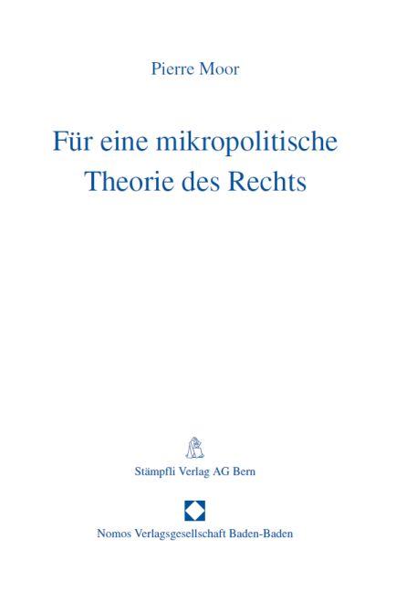 Cover-Bild Für eine mikropolitische Theorie des Rechts