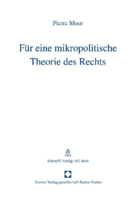 Cover-Bild Für eine mikropolitische Theorie des Rechts