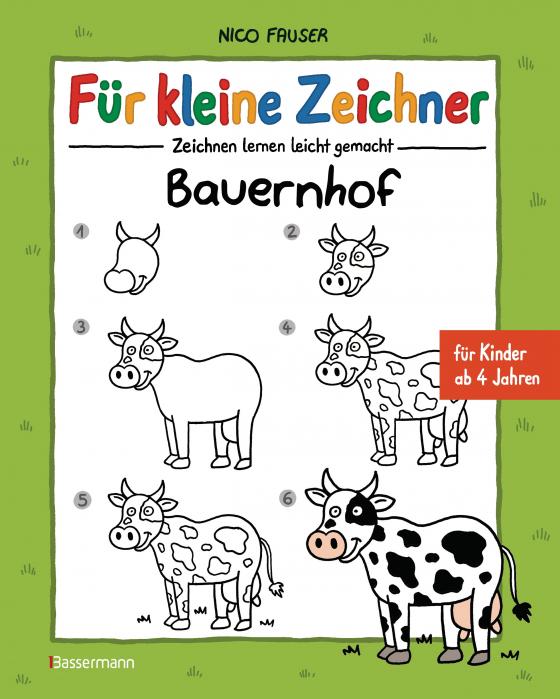 Cover-Bild Für kleine Zeichner - Bauernhof: Zeichnen lernen in einfachen Schritten für Kinder ab 4 Jahren