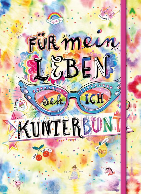 Cover-Bild Für mein Leben seh ich kunterbunt (Notizbuch No. 2 Emma Flint). DIN A5 punktkariert mit farbiger Einstecktasche, Lesebändchen und Verschlussgummi