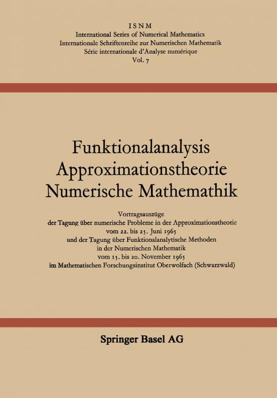 Cover-Bild Funktionalanalysis Approximationstheorie Numerische Mathematik