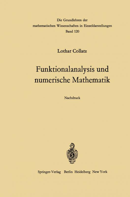 Cover-Bild Funktionalanalysis und numerische Mathematik