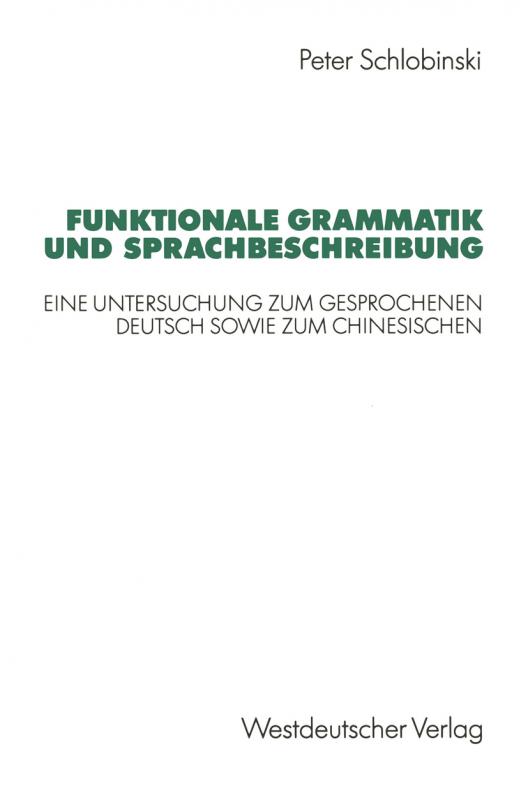 Cover-Bild Funktionale Grammatik und Sprachbeschreibung